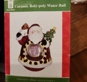 Merry Brite Santa Roly-Poly Water Ball - Festive Red and Green